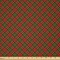 Ambesonne Checkered Fabric by The Yard, Irish Tartan Plaid Motifs Christmas Vibes of Geometrical Stripes, Decorative Satin Fabric for Home Textiles and Crafts, 2 Yards, Emerald Yellow Vermilion